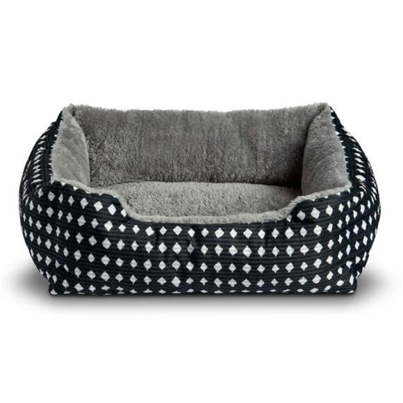 Cuddler Small Dog or Cat Bed, Black 19" x 15" - Picture 1 of 5
